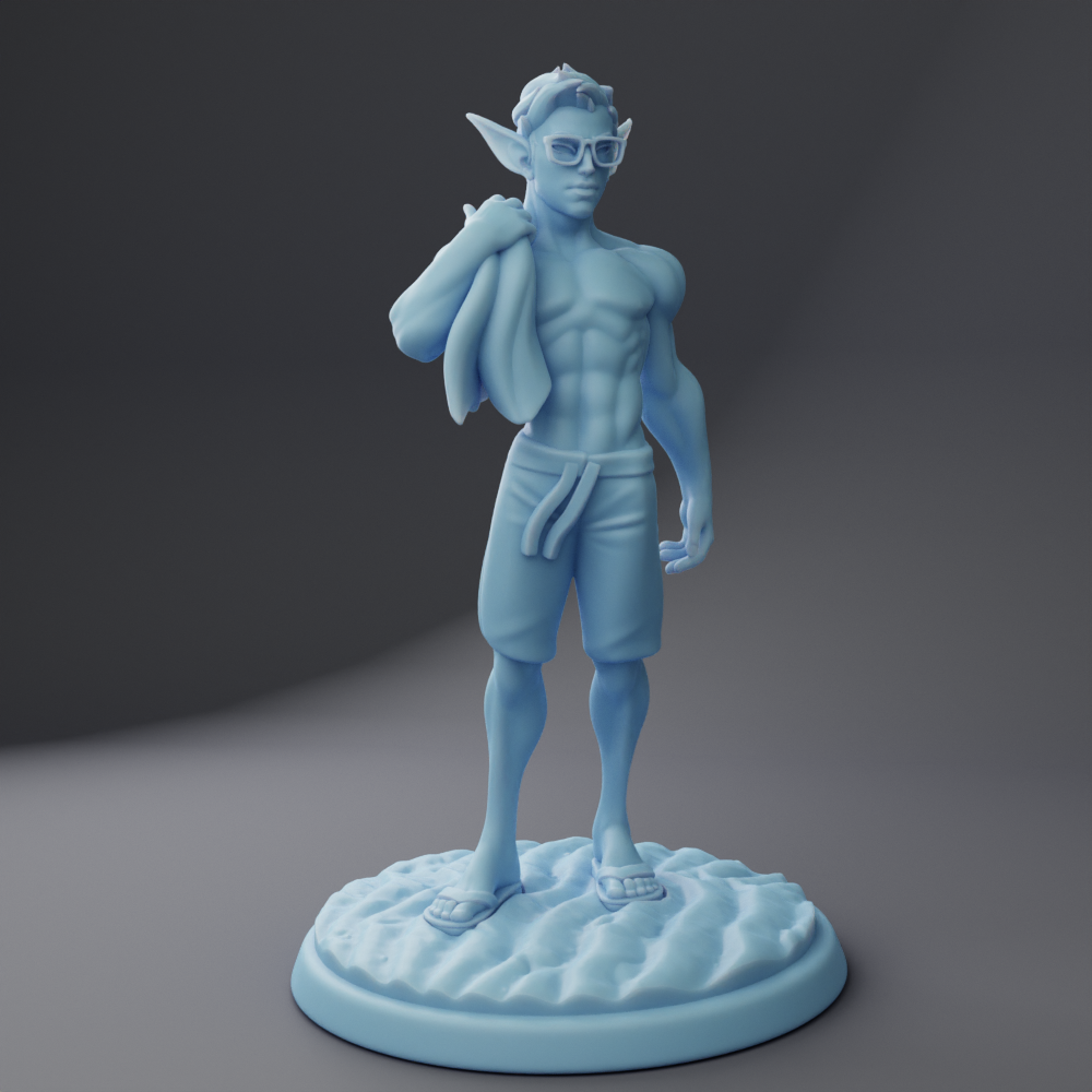 miniature Asciilyan - Elf Beachgoer by Twin Goddess