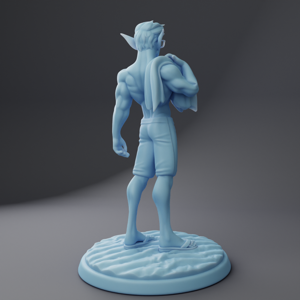 miniature Asciilyan - Elf Beachgoer by Twin Goddess