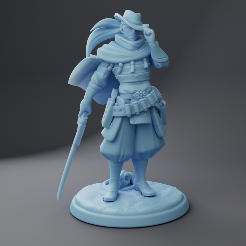 miniature Samurai Cowboy by Twin Goddess
