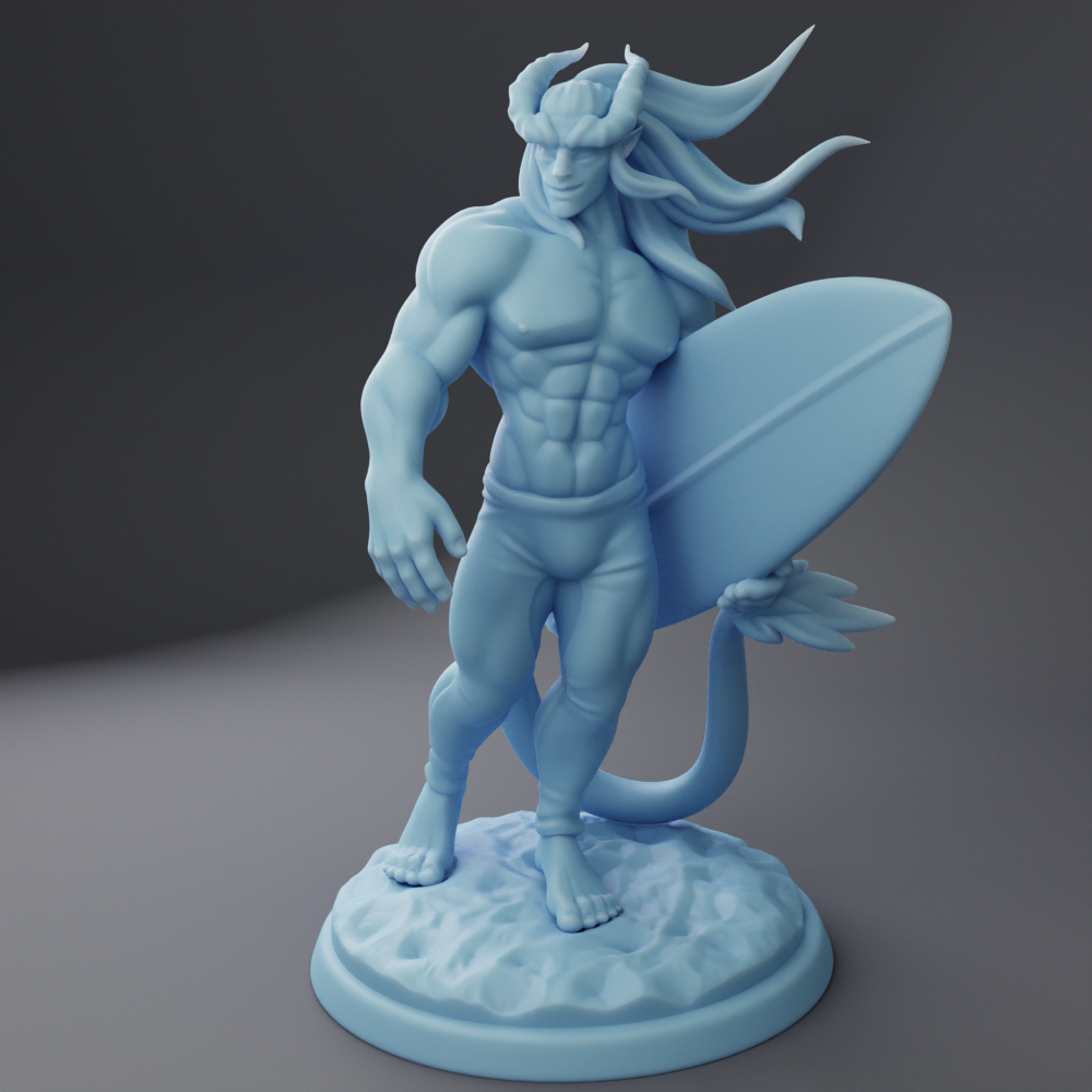 miniature Styx - Tiefling Beachgoer by Twin Goddess