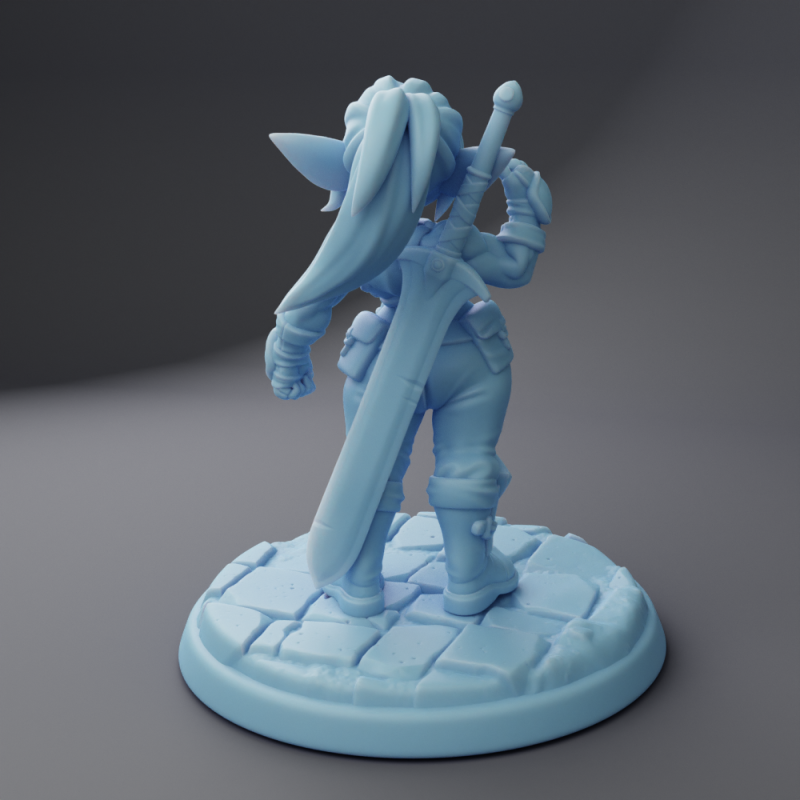 miniature Blix the Goblin Fighter by Twin Goddess