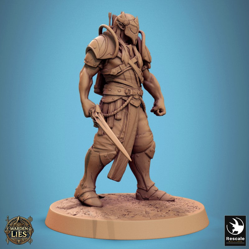 Moon Elf Sentinel - Stand Sword