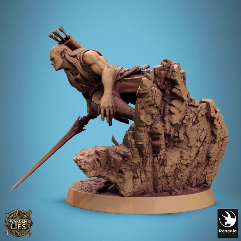 Moon Elf Sentinel - Wall Run Sword