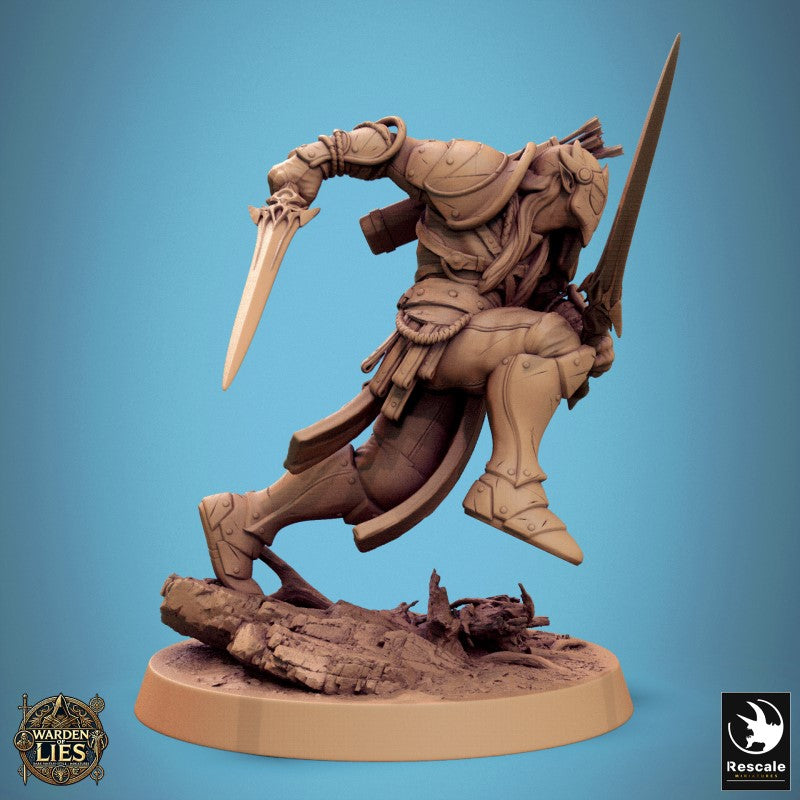 Moon Elf Sentinel - Jump Dual Sword