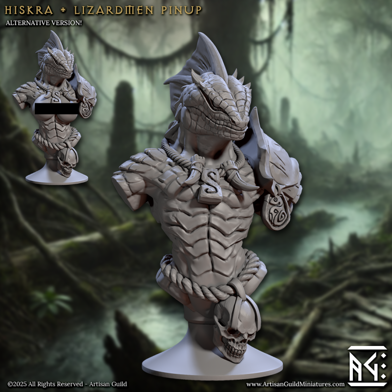 Hiskra - Lizardman Pinup - Bust