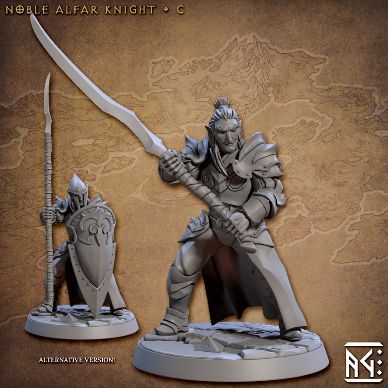 Miniature Noble Alfar Knight by Artisan Guild