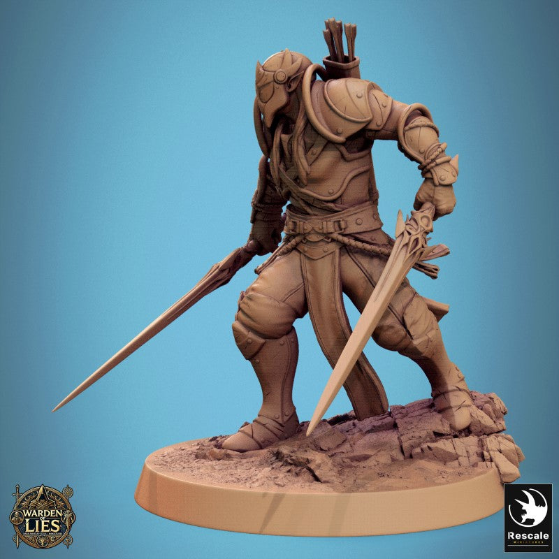 Moon Elf Sentinel - Ready Dual Sword