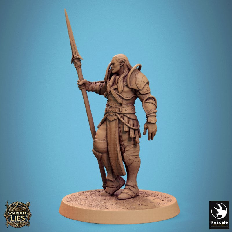 Moon Elf Sentinel - Stand Spear