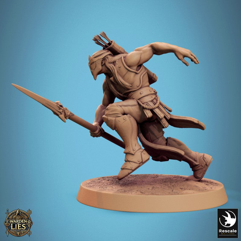 Moon Elf Sentinel - Run Spear
