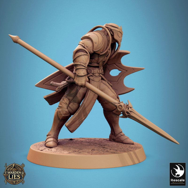 Moon Elf Sentinel - Ready Spear Shield