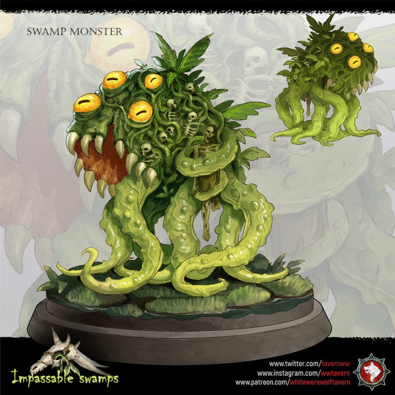 miniature Swamp Monster by White Werewolf Tavern