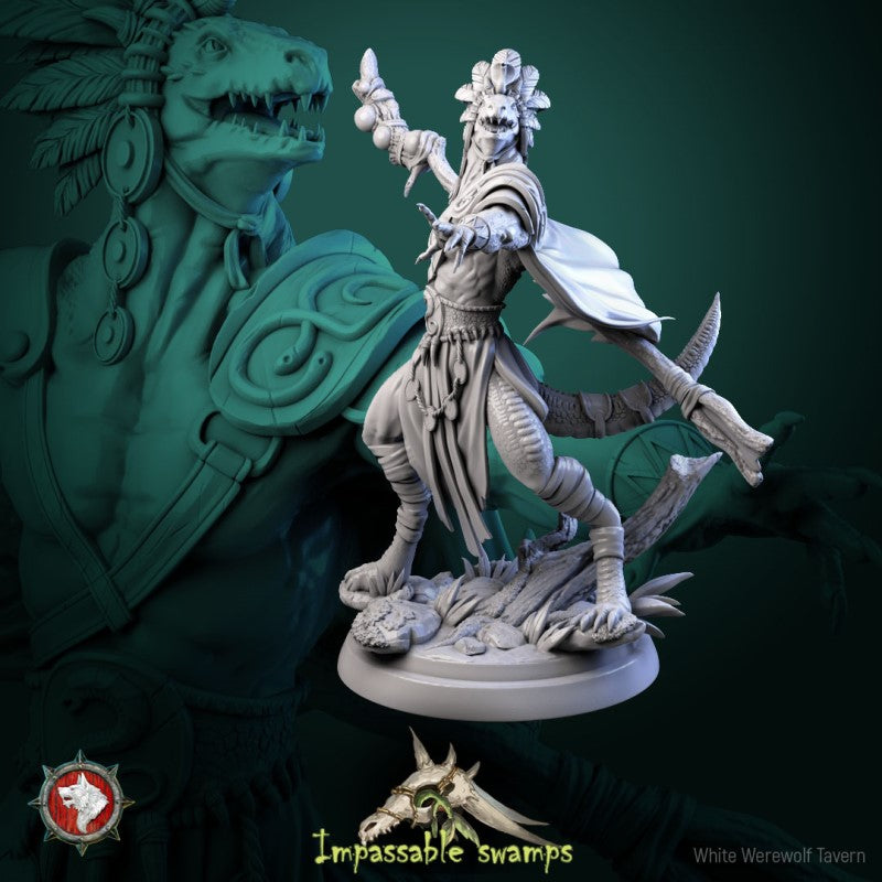 miniature Lizard Sorcerer by White Werewolf Tavern