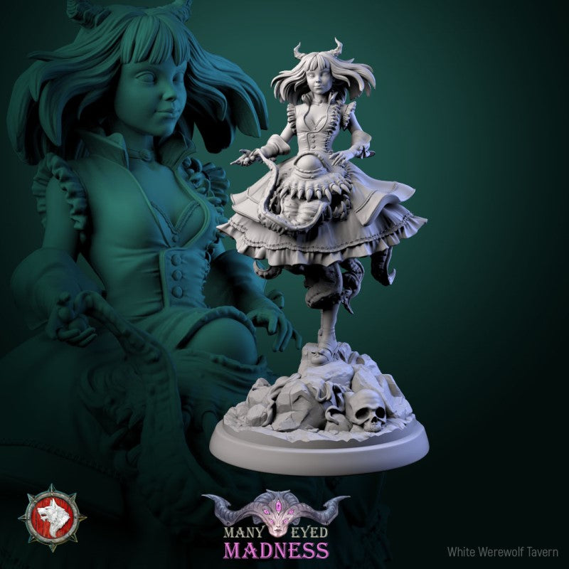 Miniature Mary the Mimic Girl by White Werewolf Tavern Miniatures