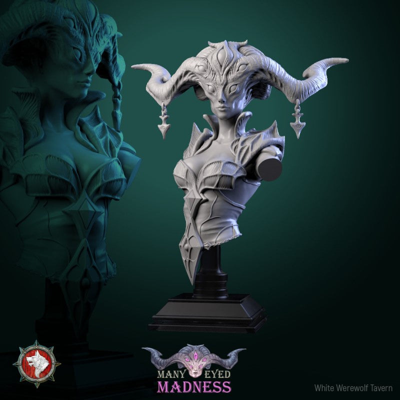 Miniature Tenery the Night Captor - Bust by White Werewolf Tavern Miniatures