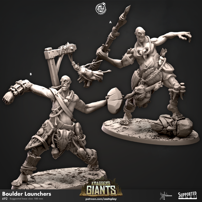 Miniature Boulder Launchers by Cast n Play