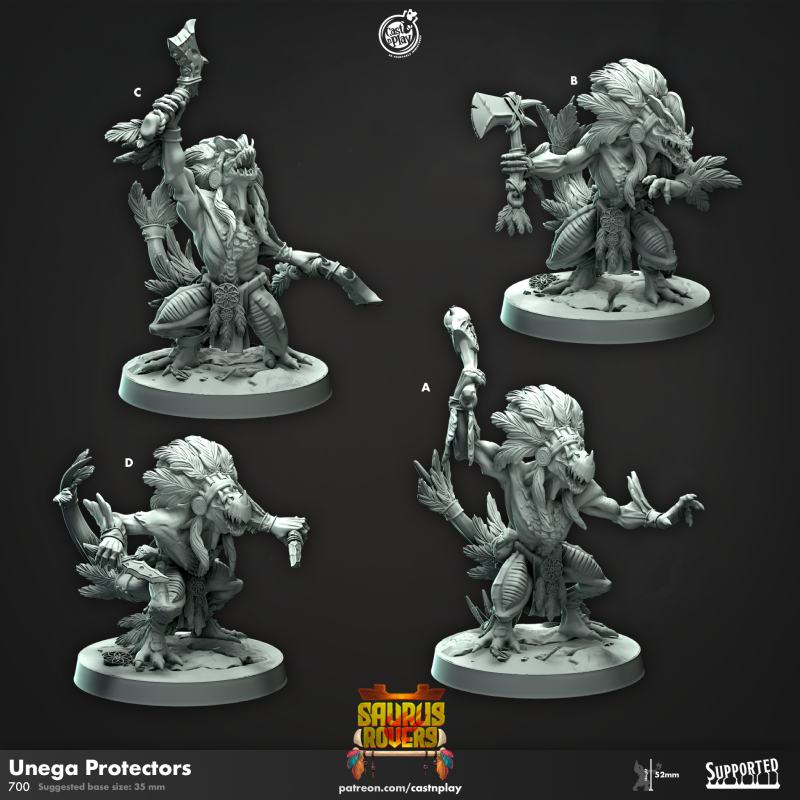 miniature Unega Protectors by Cast n Play