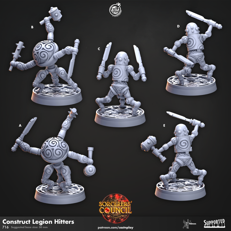 miniature Construct Legion Hitters by Cast n Play