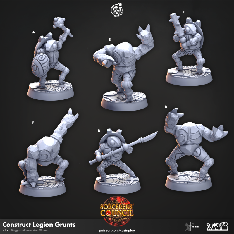 miniature Construct Legion Grunts by Cast n Play