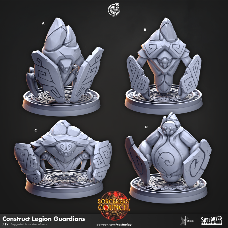 miniature Construct Legion Guardians by Cast n Play