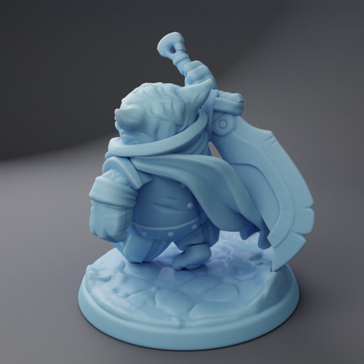 miniature Animal knight Cat by Twin Goddess