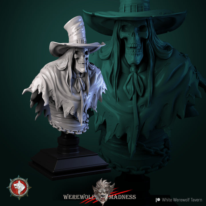 miniature Ghost Bust by White Werewolf Tavern