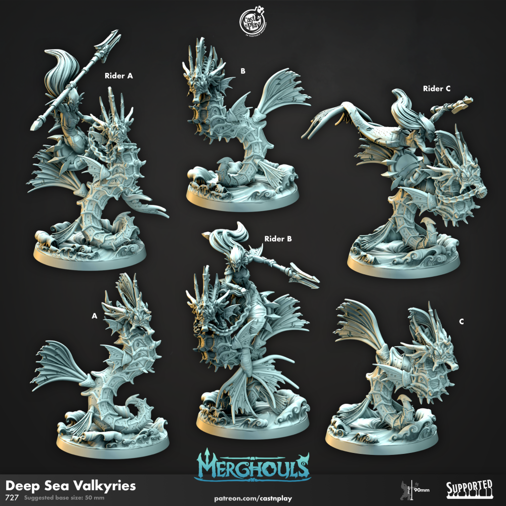 miniature Deep Sea Valkyries by Cast n Play