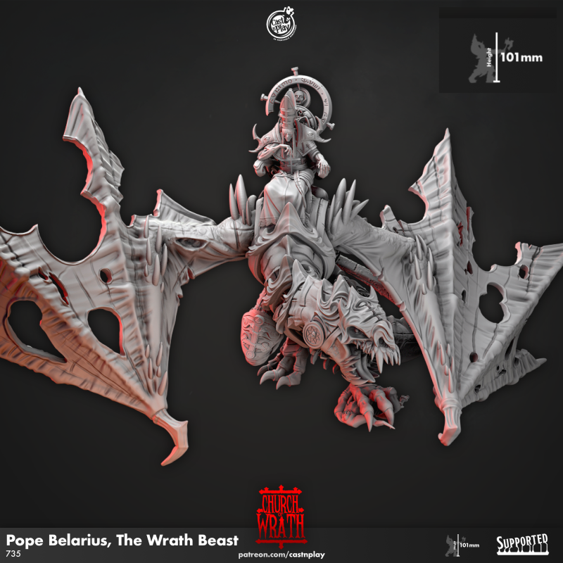 Miniature Pope Belarius - The Wrath Beast by Cast n Play