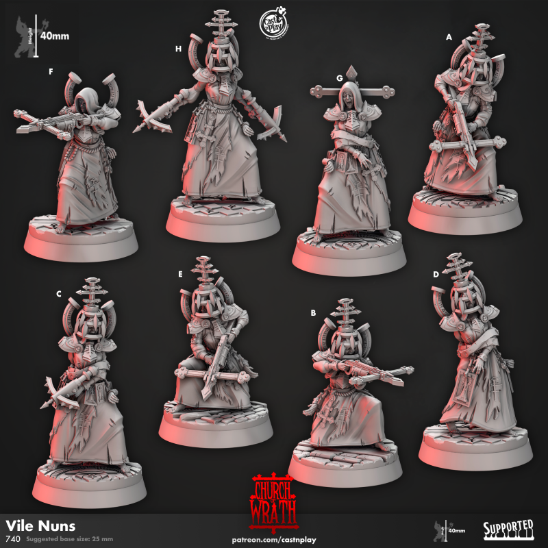 Miniature Vile Nuns by Cast n Play