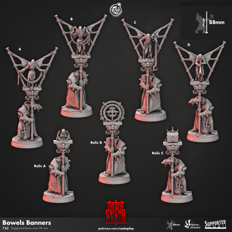 Miniature Bowels Banners by Cast n Play