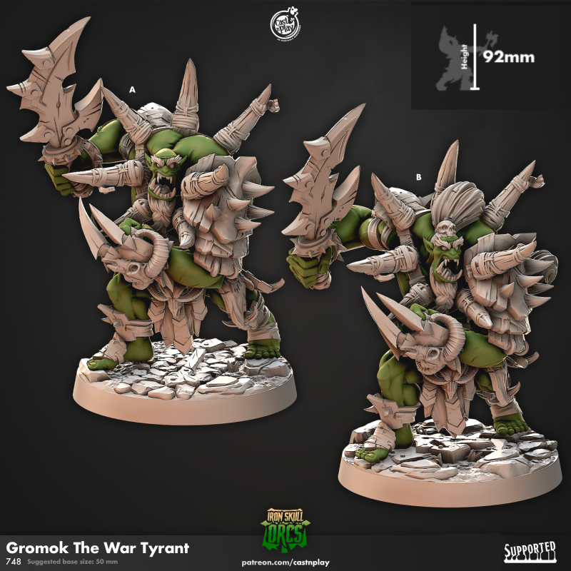 Miniature Gromok the War Tyrant by Cast n Play