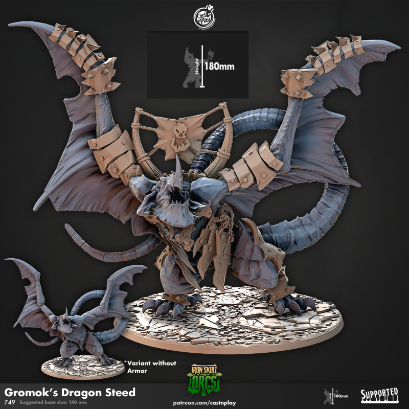 Miniature Gromok's Dragon Steed by Cast n Play