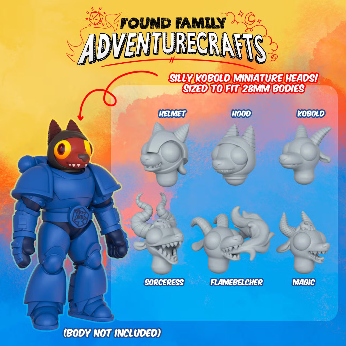 28mm Cartoony Kobolds Heads