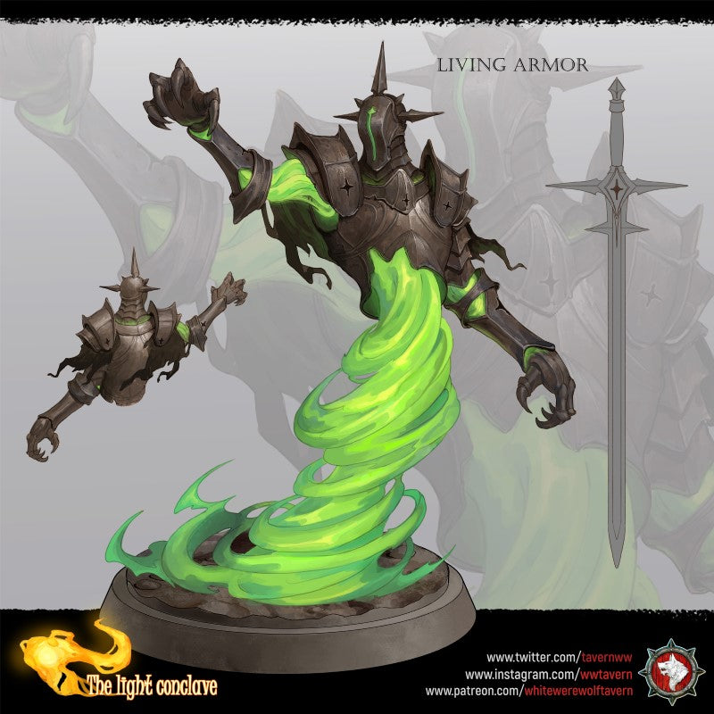 miniature Living Armour by White Werewolf Tavern