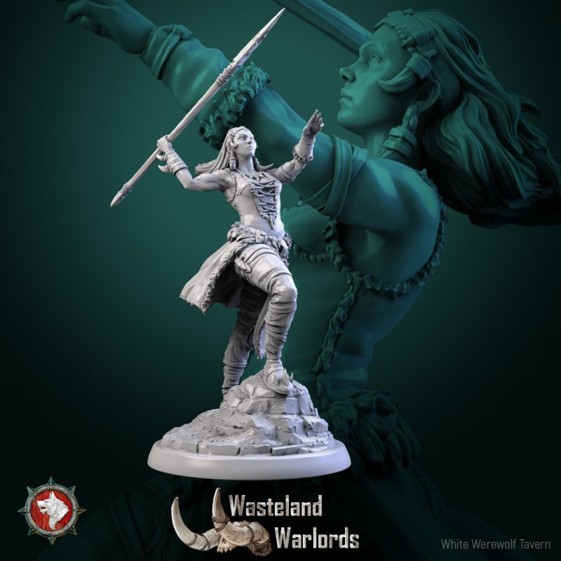 miniature Barbarian Warlord Set by White Werewolf Tavern
