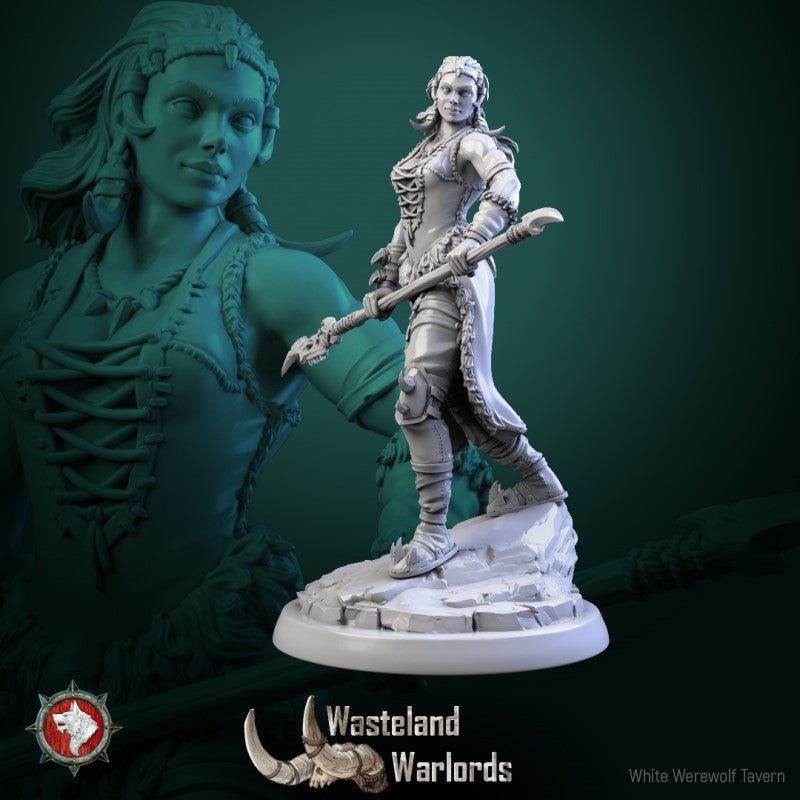 miniature Barbarian Warlord Set by White Werewolf Tavern