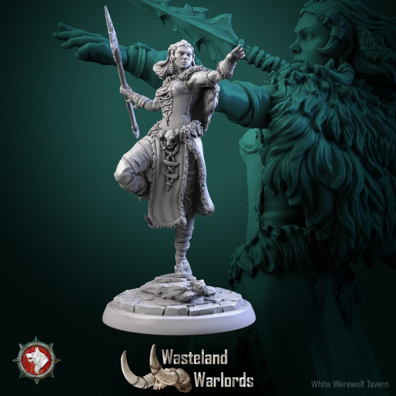 miniature Barbarian Warlord Set by White Werewolf Tavern