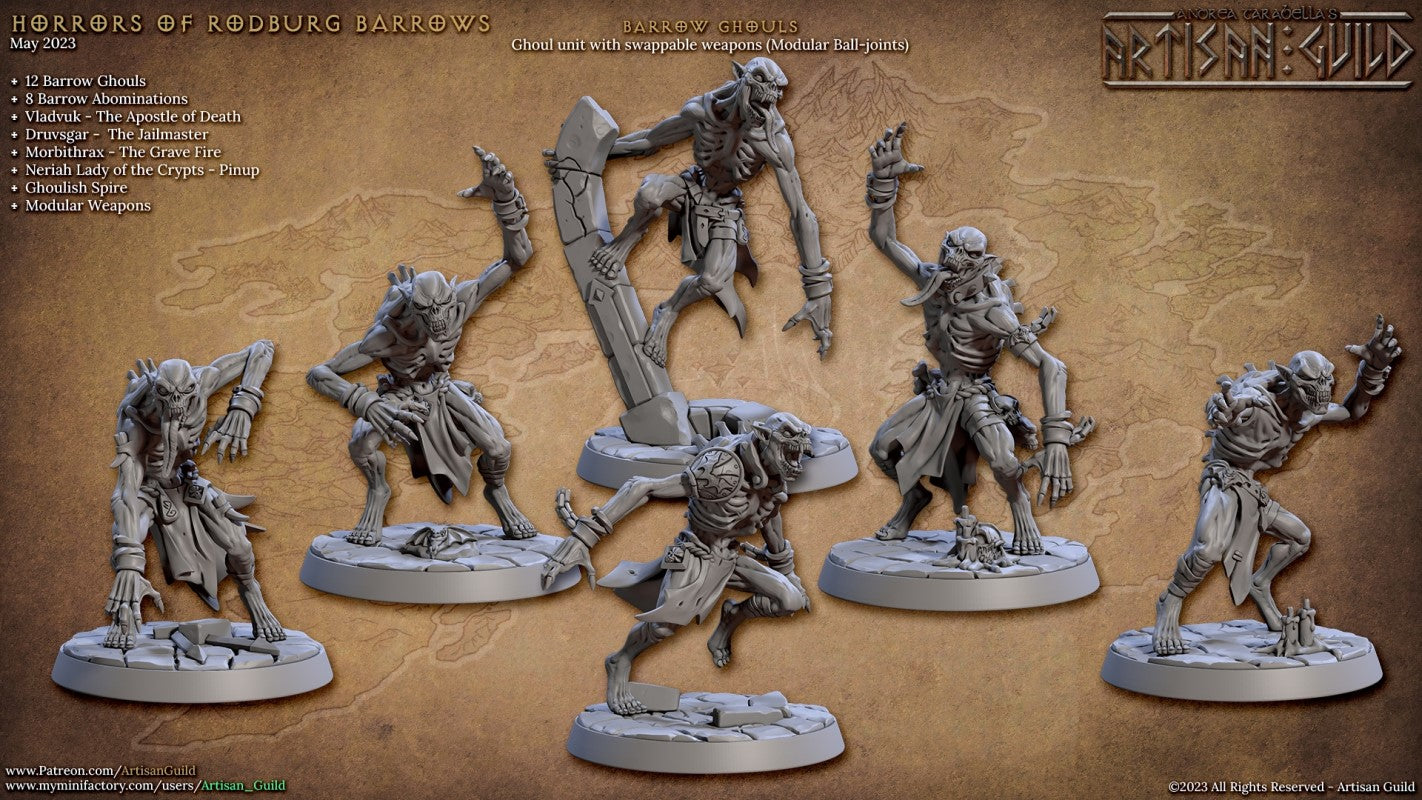 miniature Barrow Ghouls by Artisan Guild