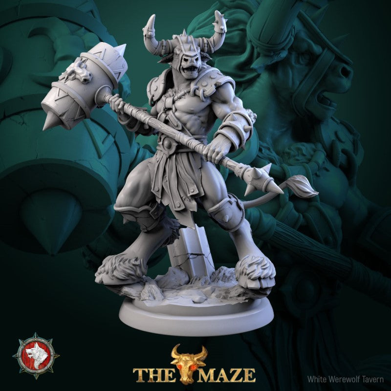 miniature Beastman Charger Set by White Werewolf Tavern