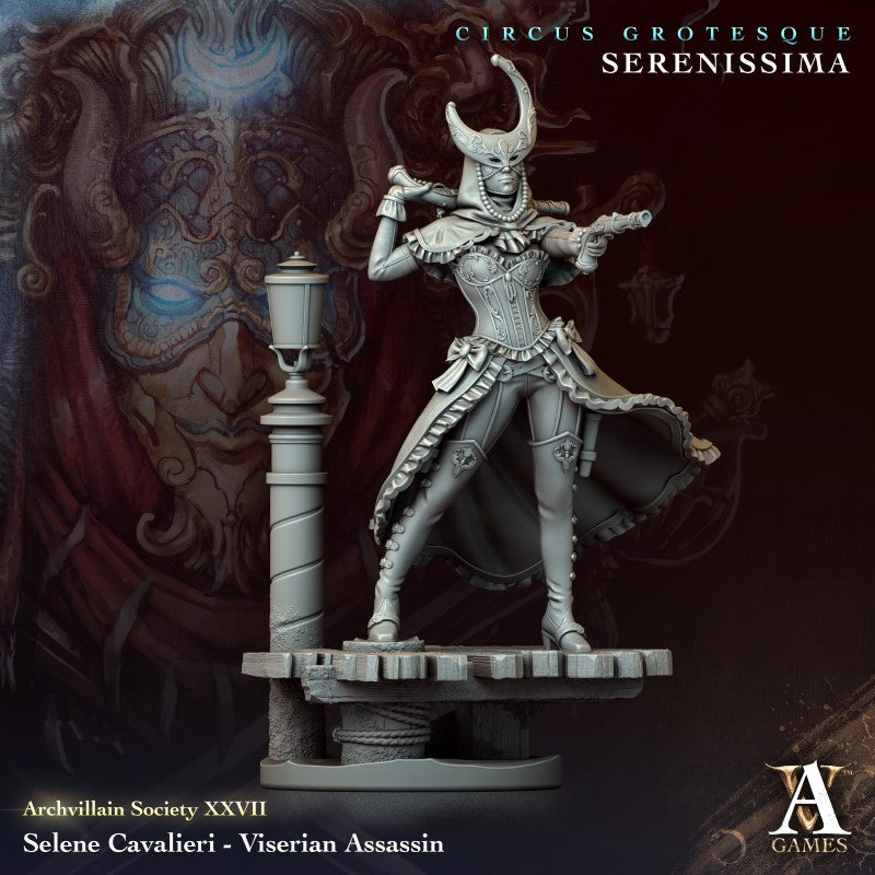 miniature Selene Cavalieri - Viserian Assassin by Archvillain Games