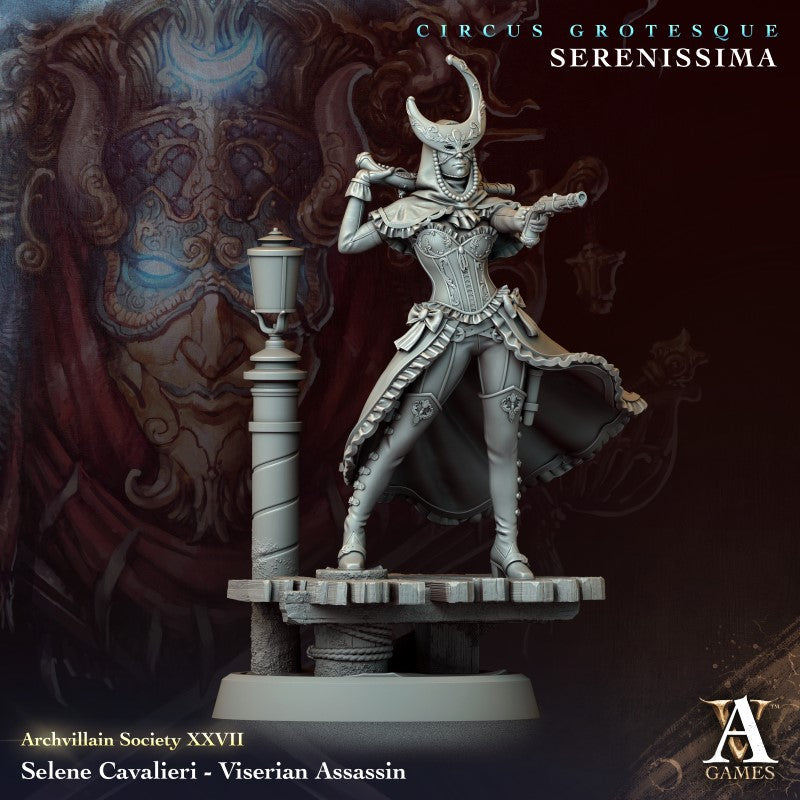 miniature Selene Cavalieri - Viserian Assassin by Archvillain Games