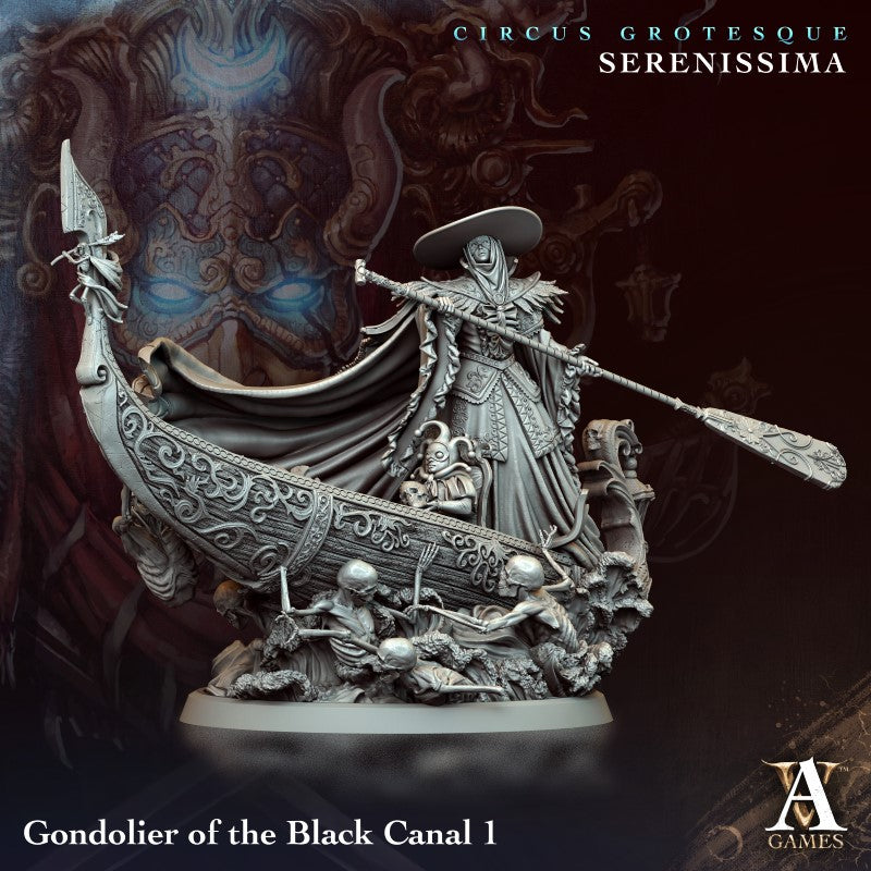 miniature Gondoliers of the Black Canal by Archvillain Games
