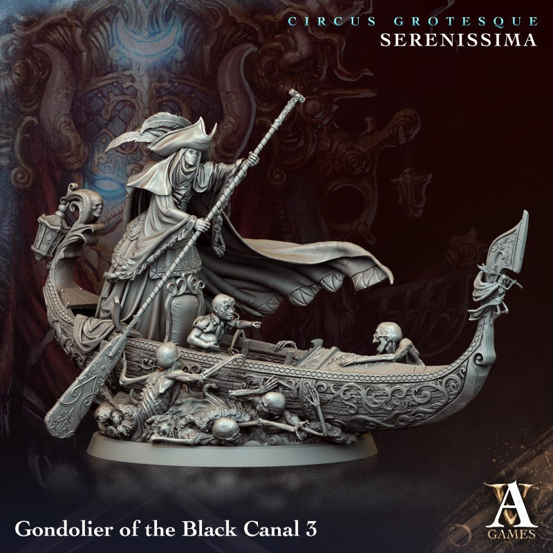 miniature Gondoliers of the Black Canal by Archvillain Games