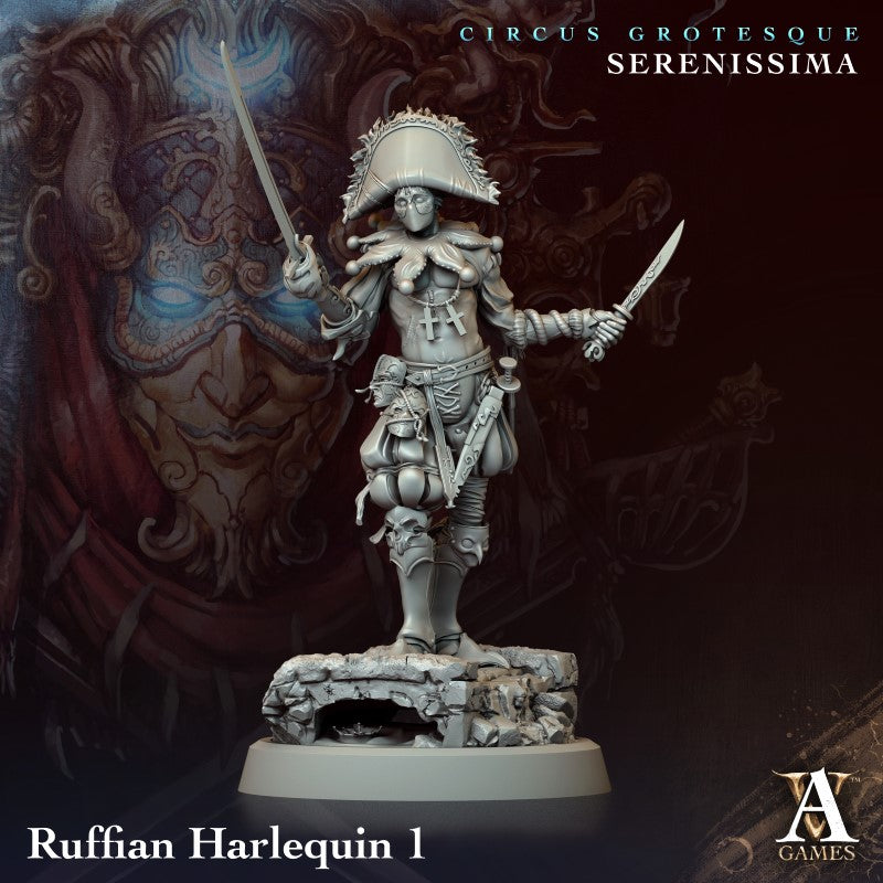 miniature Ruffian Harlequin by Archvillain Games