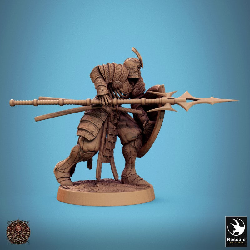 Oriental Skeleton - Spear Shield Parry