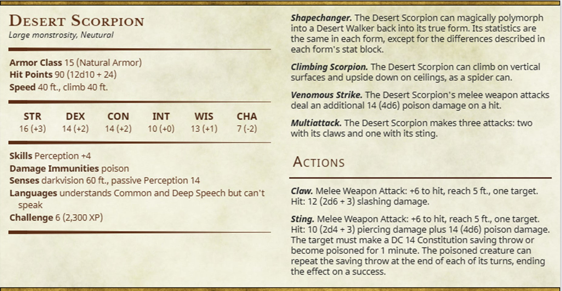 Miniature Desert Scorpion by Printed Obsession