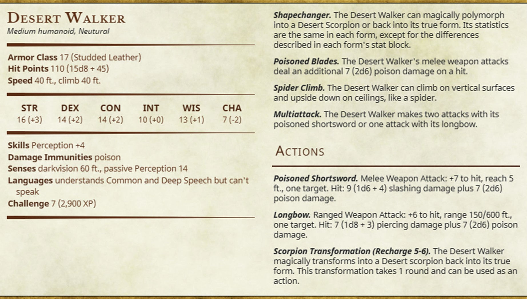 Miniature Desert Walker by Printed Obsession