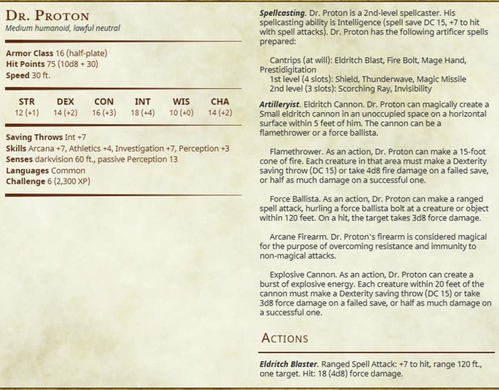 Buster Artilleryist - Dr Proton