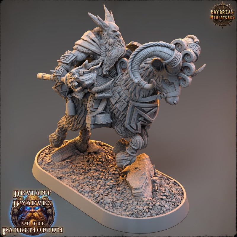 Miniature Drimulf Shortfuse on Fire Goat by Daybreak Miniatures