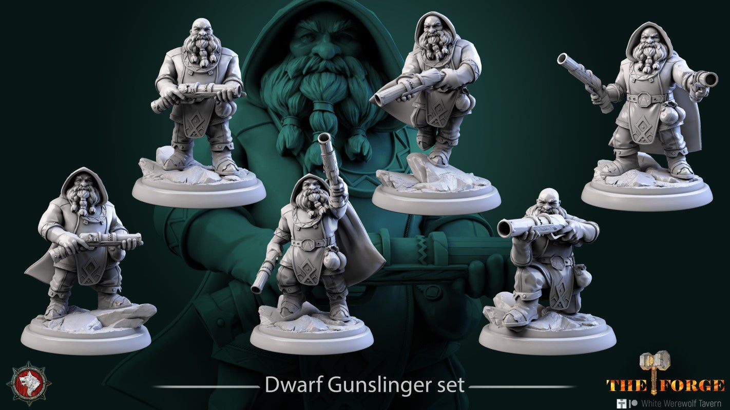 miniature Dwarf Gunslinger by White Werewolf Tavern
