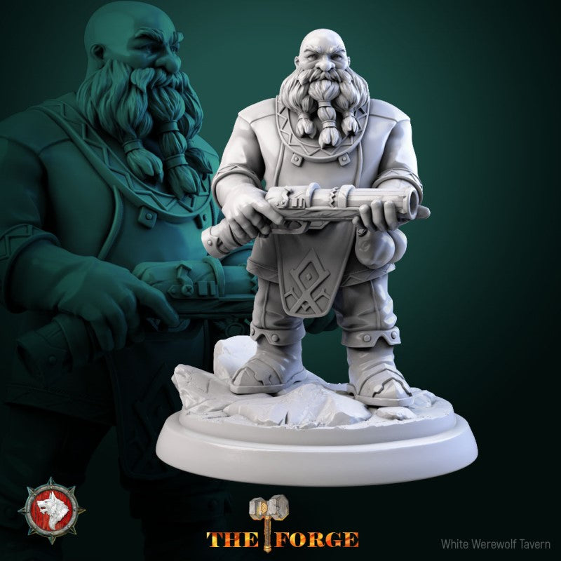 miniature Dwarf Gunslinger by White Werewolf Tavern